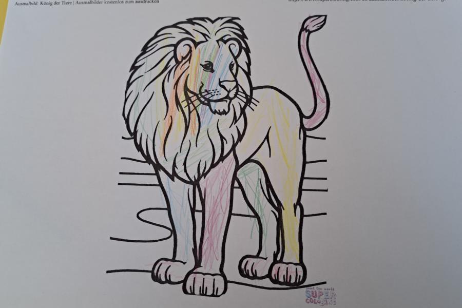 Ein „Regenbogen-Löwe“ … der Kreativität sind keine Grenzen gesetzt