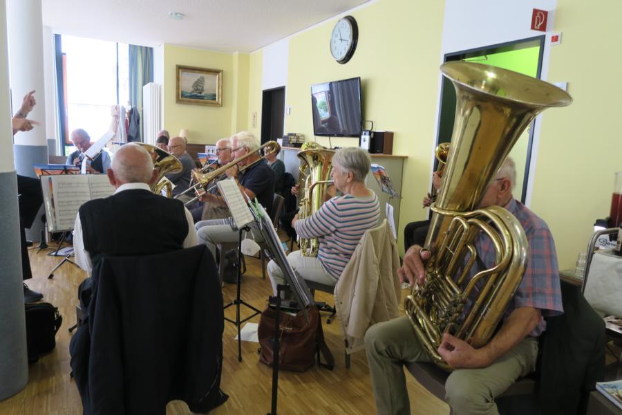 Die Musiker bei der Arbeit